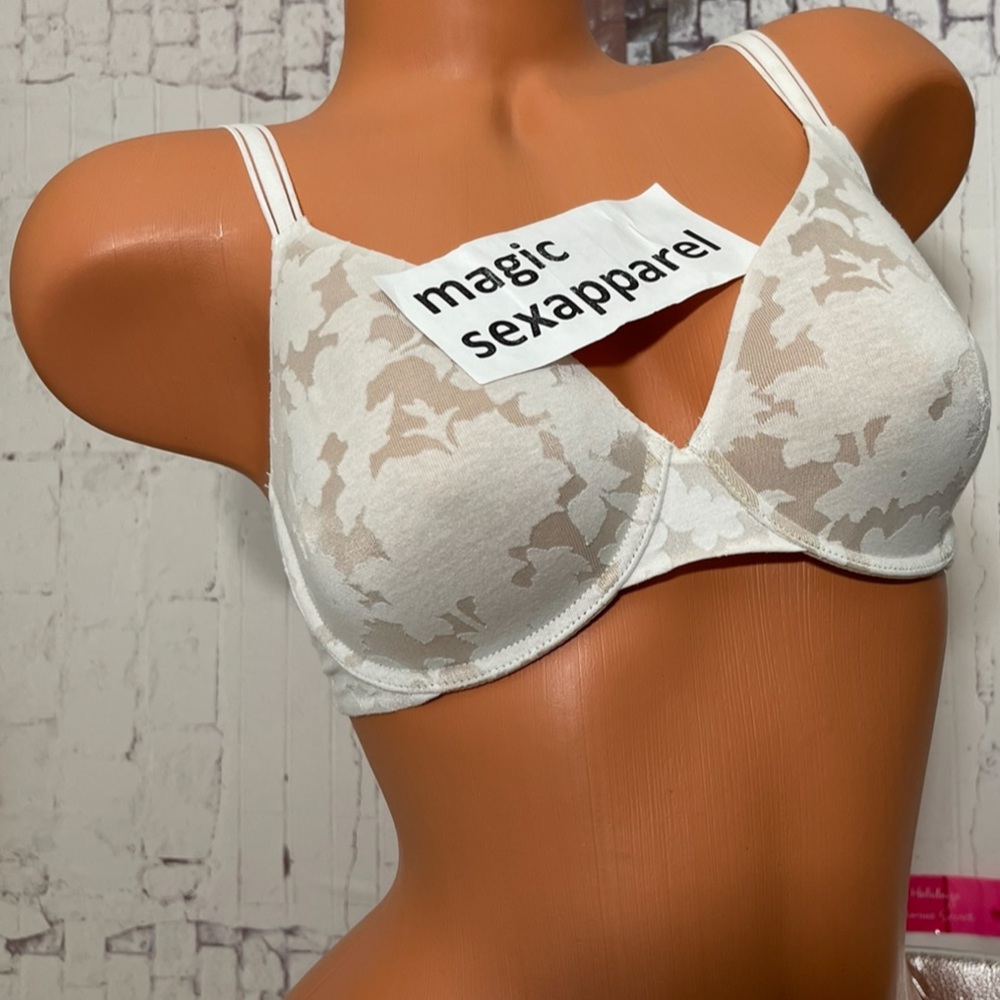 VS 32D 32DD LACE APPLIQUE LINED PERFECT COVERAGE BRA